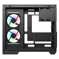CASE ITEK TOWER "DARK CAVE DS" Gaming Tower 2*USB3,1*USB-C 3*12cm fan ARGB, Side & Front Panel Temp Glass, ITGCADCDSB ITGCADCDSB