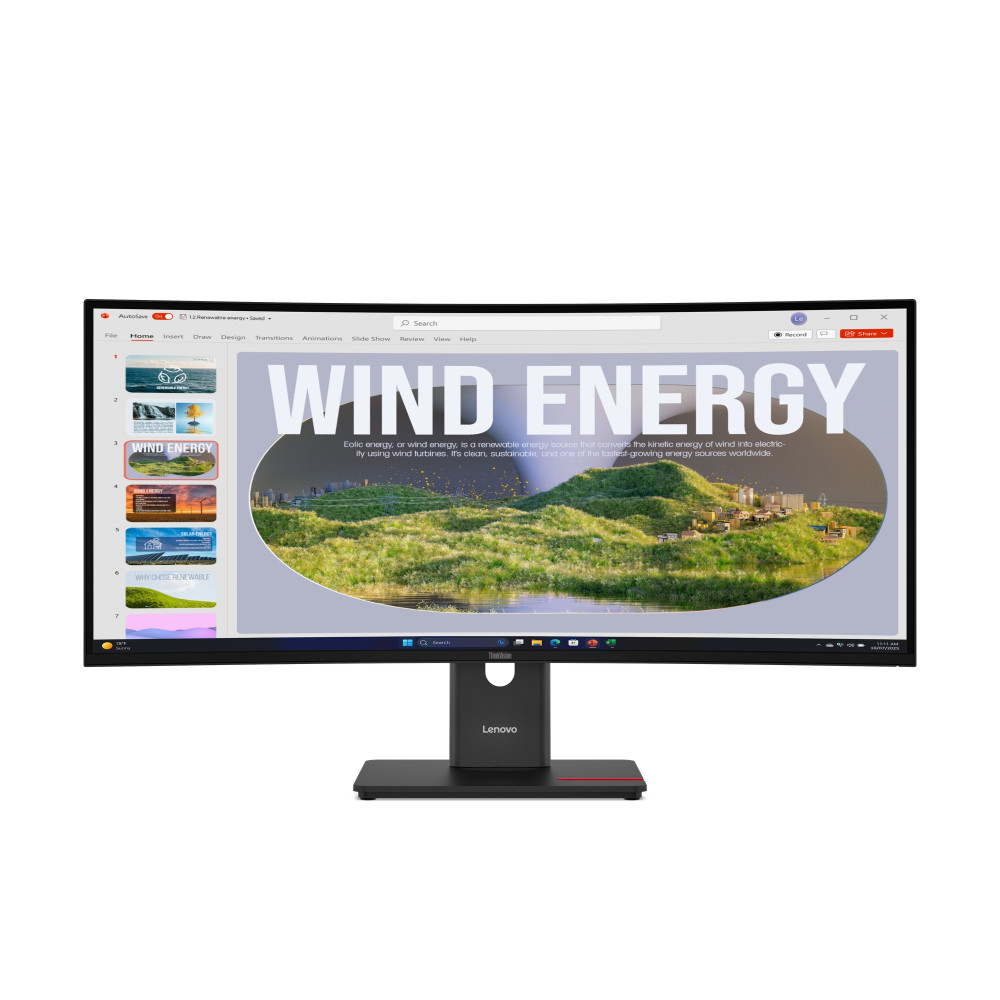 MONITOR LENOVO T34WD-40 64AEGAT1EU 34" VA/WQHD/HDMI,DP,USB-C (96W) + USB-C (15W)/Ethernet 64AEGAT1EU LENOVO