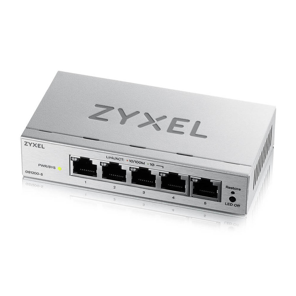 SWITCH ZYXEL 5P LAN GIGABIT ZYXEL GS1200-5V3-EU0101F SMART MANAGED 5P GIGABIT GS1200-5V3-EU0101F ZYXEL