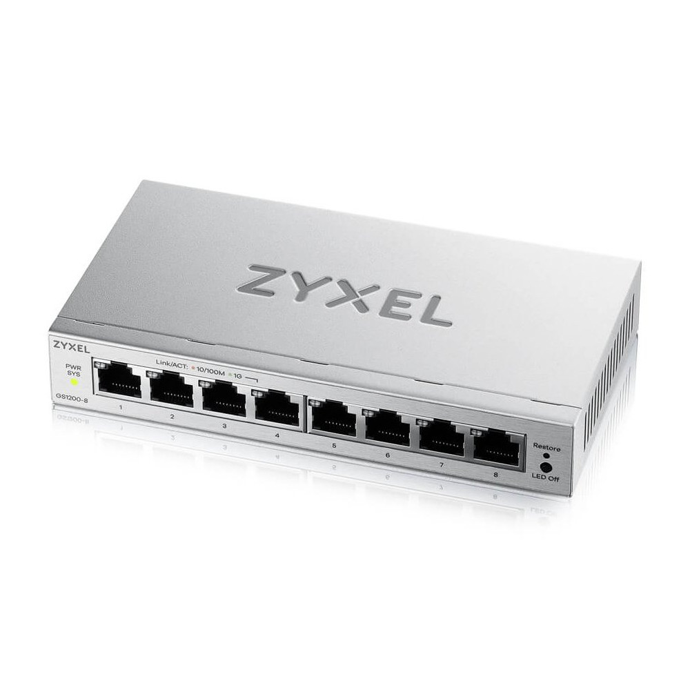 SWITCH ZYXEL 8P LAN GIGABIT GS1200-8V3-EU0101F SMART MANAGED 8P GIGABIT GS1200-8V3-EU0101F ZYXEL