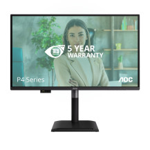 MONITOR AOC LED 27" Wide Q27P4U IPS 2560x1440 120Hz 4ms 350cd/mq 50.000.000:1 2x2W MM PIVOT Reg.H 2HDMI DP USB-C Q27P4U AOC