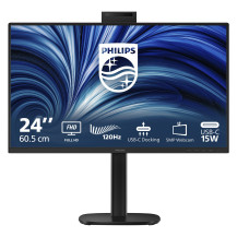 MONITOR PHILIPS LED 23.8"Wide 24B2U3301H/00 IPS 1920x1080 120Hz 350cd/mq 2x2W MM WEBCAM Reg.H PIVOT HDMI DP RJ45 USB-C doking 24