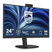 MONITOR PHILIPS LED 23.8"Wide 24B2U3301H/00 IPS 1920x1080 120Hz 350cd/mq 2x2W MM WEBCAM Reg.H PIVOT HDMI DP RJ45 USB-C doking 24