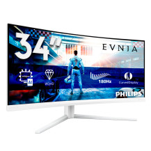 MONITOR PHILIPS EVNIA LED 34" 21:9 CURVED 34M2C5501A/00 3440x1440 180Hz 1ms 350cd/m² 3.000:1 2x5W MM Reg.H 2HDMI DP GAMING 34M2C