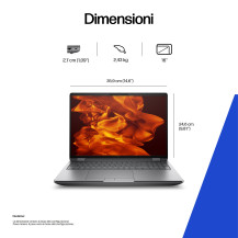 WORKSTATION MOBILE HP ZBOOK FURY 16G1i D5JP5ET 16" Ultra 7 255HX 32GB SSD1TB NVIDIA Quadro RTX Pro 1000 8GB 3Y Offsite W11P D5JP