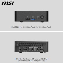 MSI Cubi NUC AI+ 3MG-004EU Intel Core Ultra 5 322 16GB(8GB*2) SSD512GB W11P - Nero NUC AI+ 3MG-004EU MSI