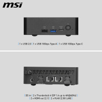MSI Cubi NUC AI+ 3MG-004EU Intel Core Ultra 5 322 16GB(8GB*2) SSD512GB W11P - Nero NUC AI+ 3MG-004EU MSI
