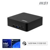 MSI Cubi NUC AI+ 3MG-004EU Copilot+ PC Intel Core Ultra 5 322 16 GB DDR5-SDRAM 512 GB SSD Windows 11 Pro Mini PC Nero