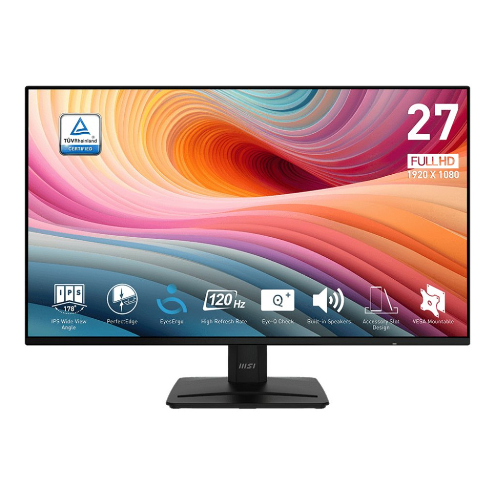 MONITOR MSI LED 27" Wide PRO MP271A E2 IPS 1920X1080 120HZ 1ms 300cd/mq 1500:1 2x2W MM VGA HDMI DP PRO MP271A E2 MSI