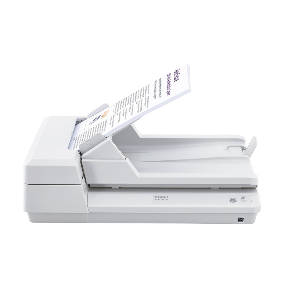 SCANNER RICOH SP-1425 25 ppm, 50 ipm, A4, ADF - Flatbed, USB 2.0; Con.: USB 2.0 (cable in the box), PaperStream IP- 12mth warr P