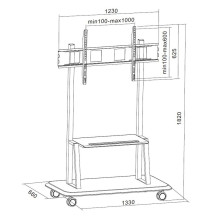 Techly Supporto da pavimento TV 55-110"