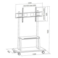 Techly Supporto da pavimento TV 55-110"