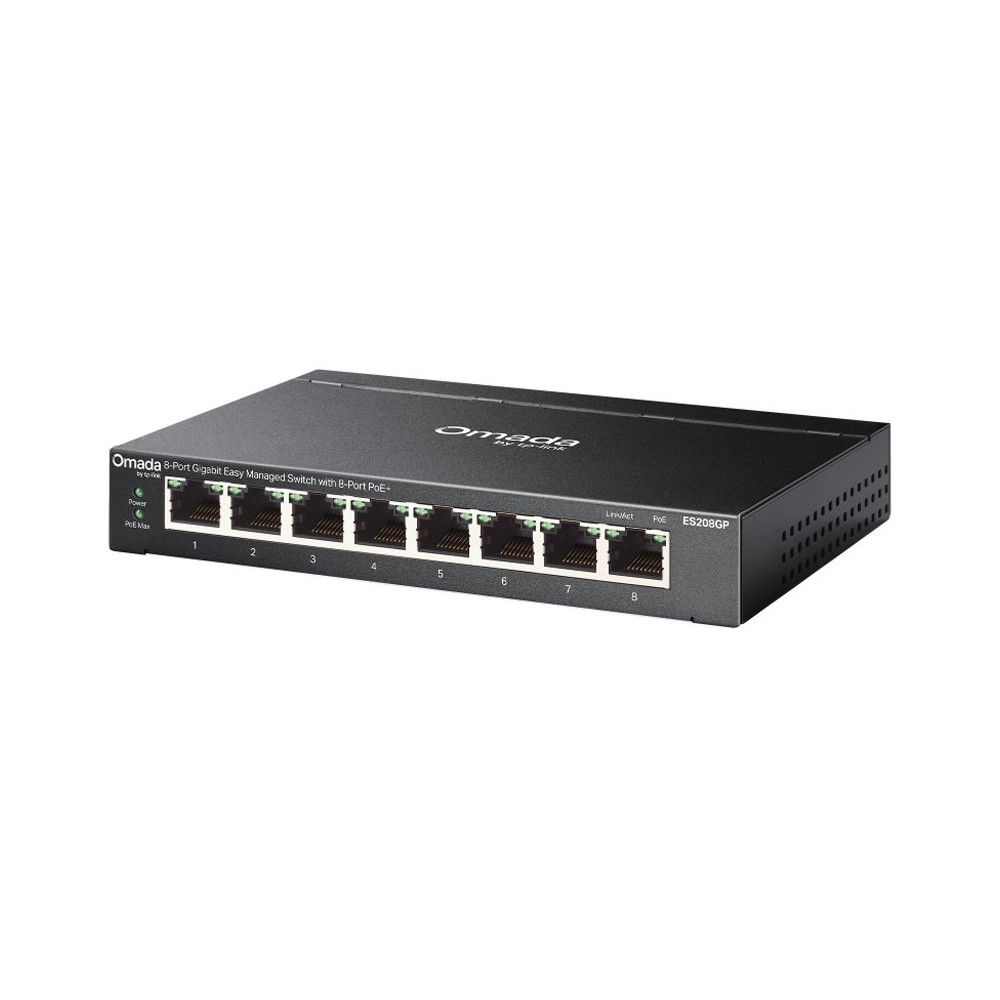 OMADA (TP-LINK) ES208GP - SWITCH EASY MANAGED 8 PT LAN GIGABIT POE+ TPLES208GP
