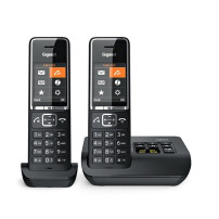 GIGASET COMFORT 550A DUO (NERO) - TELEFONO CORDLESS DOPPIO - SEGRETERIA - VIVAVOCE - PRESA CUFFIE SIECOMFORT550ADUOBK