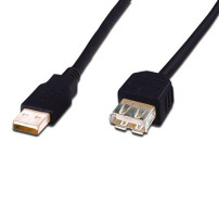 CAVO PROLUNGA USB 3MT BLACK M/F - DIGITUS PROLUSB2.03MT