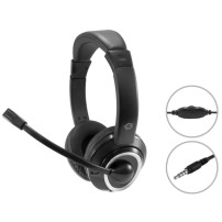 CONCEPTRONIC POLONA02B - CUFFIE OVEREAR - MICROFONO - CONTROLLO VOLUME - JACK 3.5 CONPOLONA02B