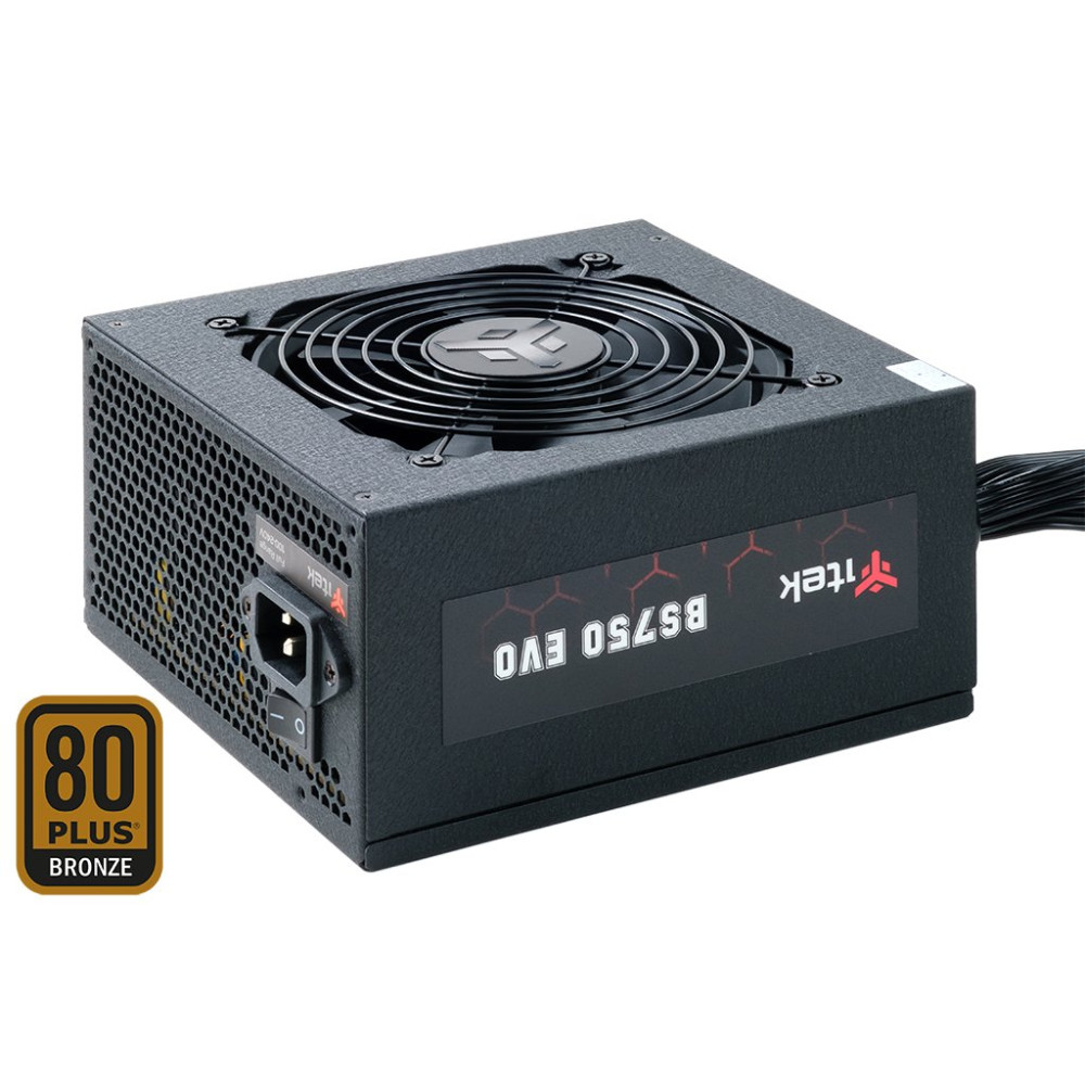ALIMENTATORE ITEK BS750 EVO 750W ATX VENTOLA 12CM - Active PFC - 80PLUS BRONZE, SEMI MODUL. ITPSEBS750 ITPSEBS750 ITEK