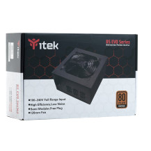 ALIMENTATORE ITEK BS650 EVO 650W ATX VENTOLA 12CM - Active PFC - 80PLUS BRONZE, SEMI MODUL. ITPSEBS650 ITPSEBS650 ITEK