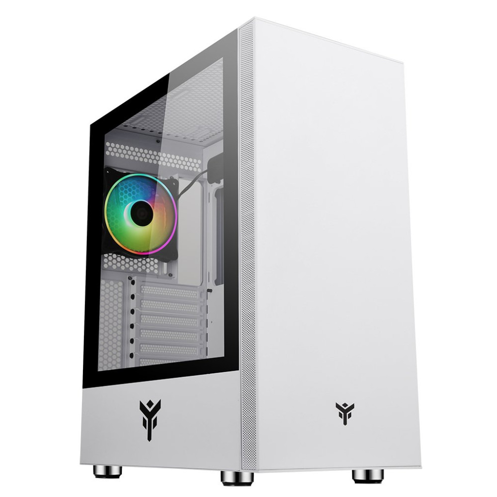 CASE ITEK M.TOWER "VERTIBRA S210W" GAMING  2*USB3, 12cm fan ARGB, Trasp Wind, WHITE EDITION -  ITGCAVS210W ITGCAVS210W ITEK