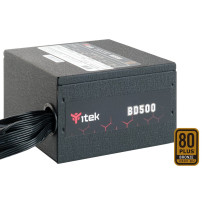 ALIMENTATORE ITEK BD500 500W ATX VENTOLA HTB 12CM - ACTIVE PFC - 80PLUS BRONZE, ITPSEBD500 ITPSEBD500 ITEK