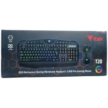 KIT TASTIERA+MOUSE ITEK "T20" MEMBRANA, RGB, MULTIMEDIALE, SW, USB - ITKMGMMT20 ITKMGMMT20 ITEK