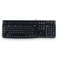 TASTIERA K120 LOG OEM BLACK USB SLIM