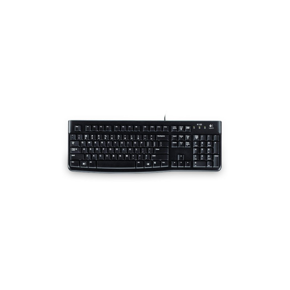 TASTIERA K120 LOG OEM BLACK USB SLIM