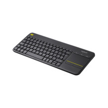 TASTIERA K400 PLUS LOG BK CON TOUCH WIRELESS NERA USB RETAIL UNIFIYNG