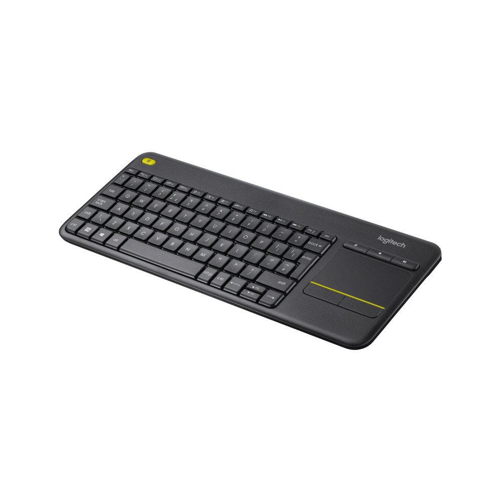 TASTIERA K400 PLUS LOG BK CON TOUCH WIRELESS NERA USB RETAIL UNIFIYNG