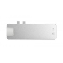 DOCKING TYPE C 8P COMPACT  SILVER 2 USB-2USB-C-GYGABIT-HDMI-MINIDP SL