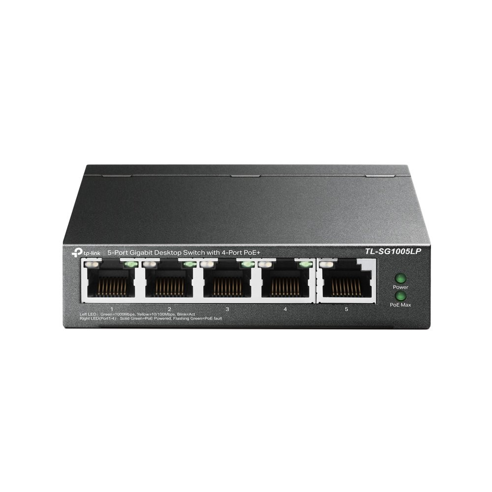 SWITCH 5P GIGABIT DI CUI 4P POE 40W POE POWER PLUG AND PLAY