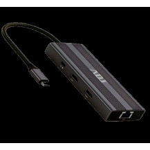 DOCKING TYPE C 7 IN 1 C/PSU 65W ADJ USB3.0*3+HDMI*2+RJ45+PD FINO A 100W