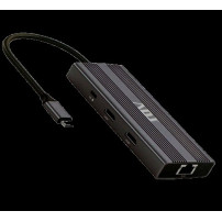 DOCKING TYPE C 7 IN 1 C/PSU 65W ADJ USB3.0*3+HDMI*2+RJ45+PD FINO A 100W