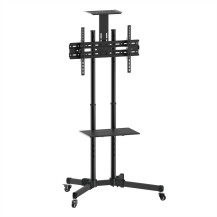 STAFFA  PAVIMENTO PER TV 37-70 LOAD 50KG 600X400 CON PIANO E RUOTE