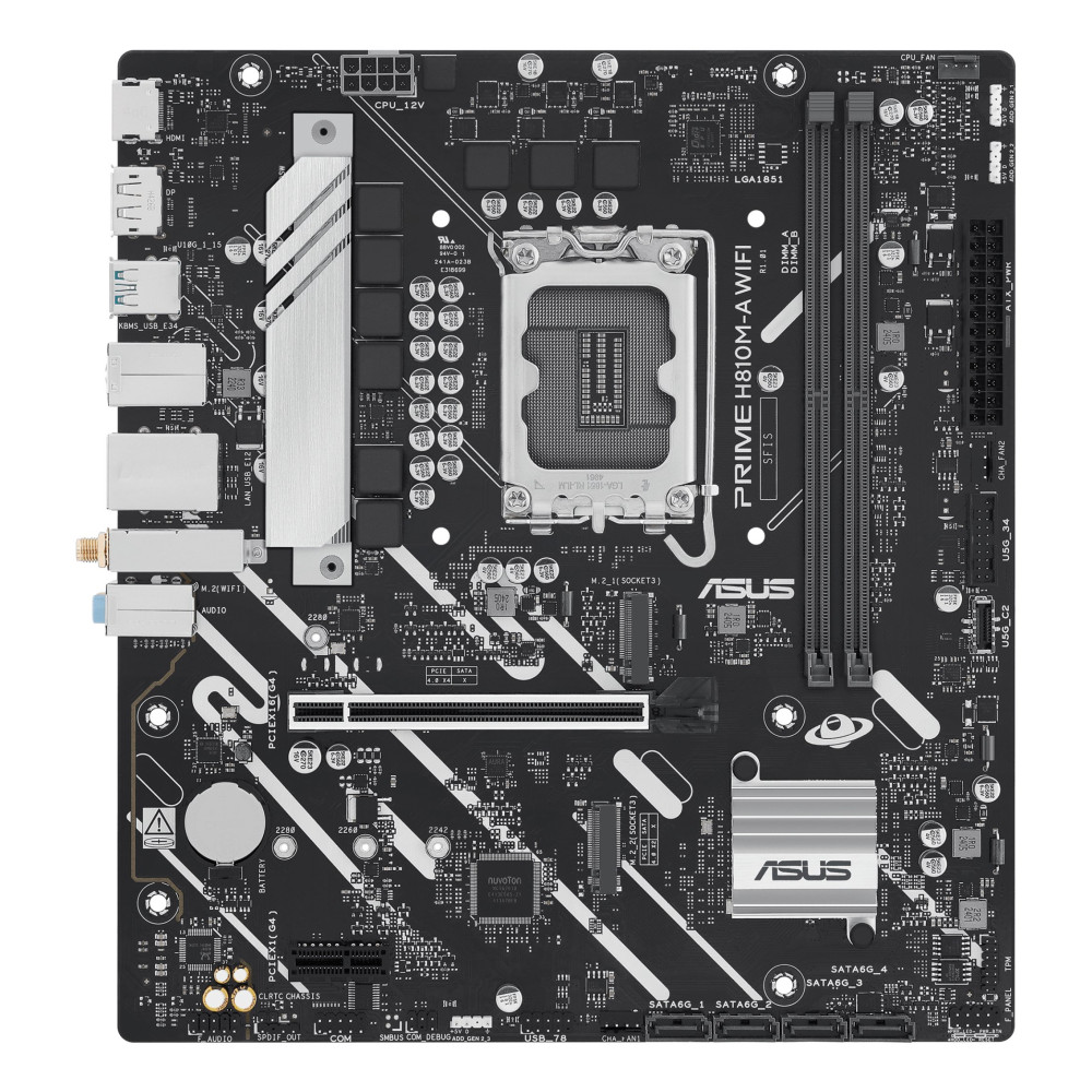 MB ASUS PRIME H810M-A WIFI 1851 2D5 2M.2 4S3 1HD/1DP MATX