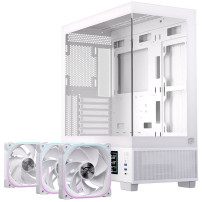CASE ATX GAMING S501D RGB WHITE ATX RGB BK  GAMING 3 X RGB FANS