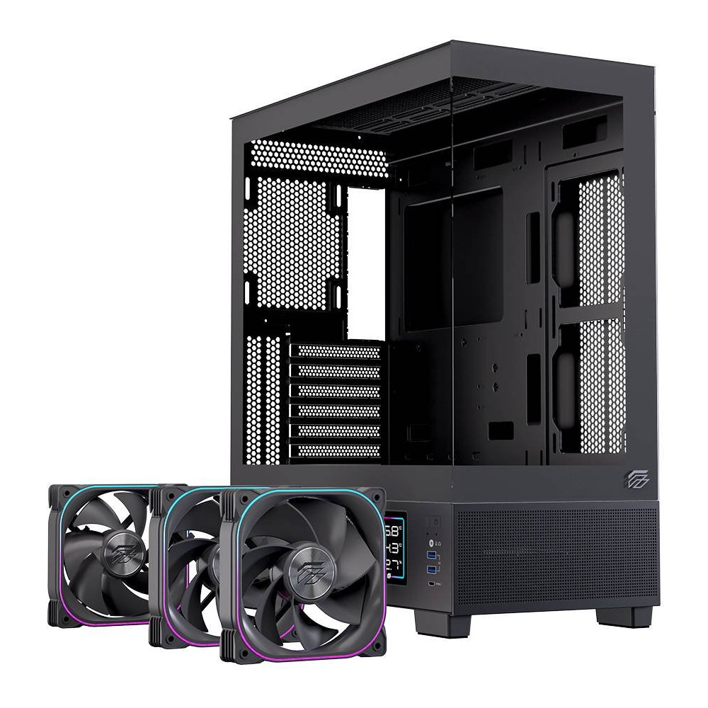 CASE MATX GAMING S501D RGB BLACK MATX RGB BK  GAMING 3 X RGB FANS