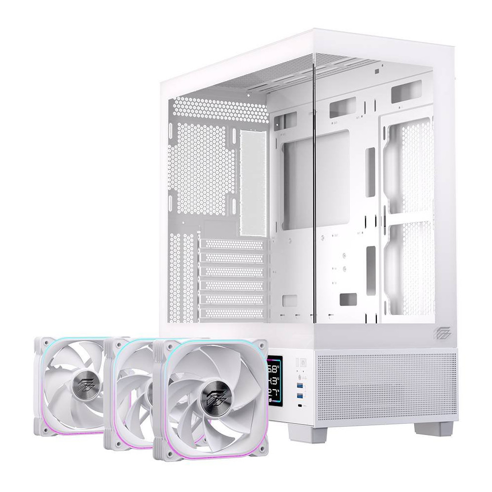 CASE MATX GAMING S501D RGB WHITE MATX RGB WH GAMING 3 X RGB FANS