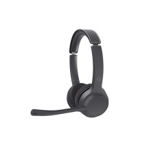 CUFFIA C/MICROFONO BLUETOOTH 5.3 BK CANC.RUMORE + DISATTIVAZIONE AUDIO