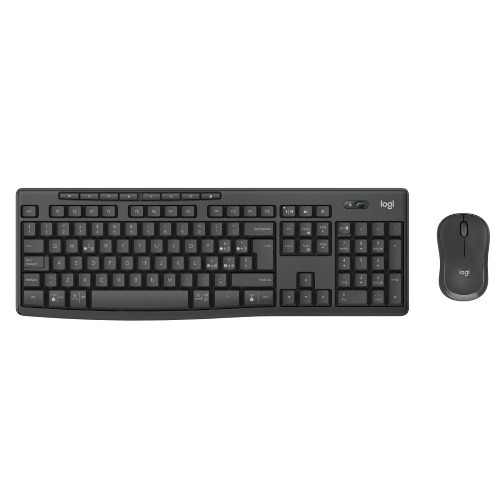 TASTIERA MK370 LOG WIRELESS+MOUSE USB SILENT NERO