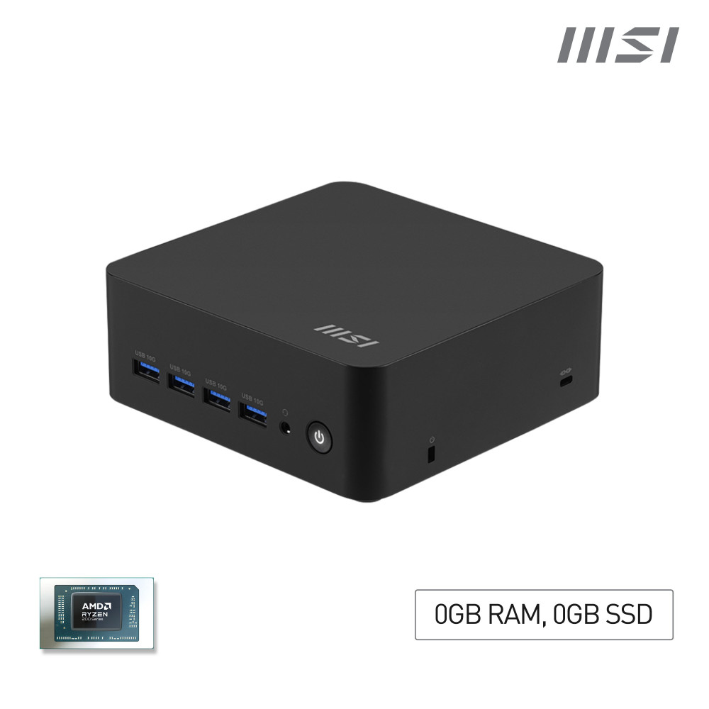 PC MSI CUBI 5 AMD R7 BB NO HDD/RAM R7-8845HS WIFI H/D VESA