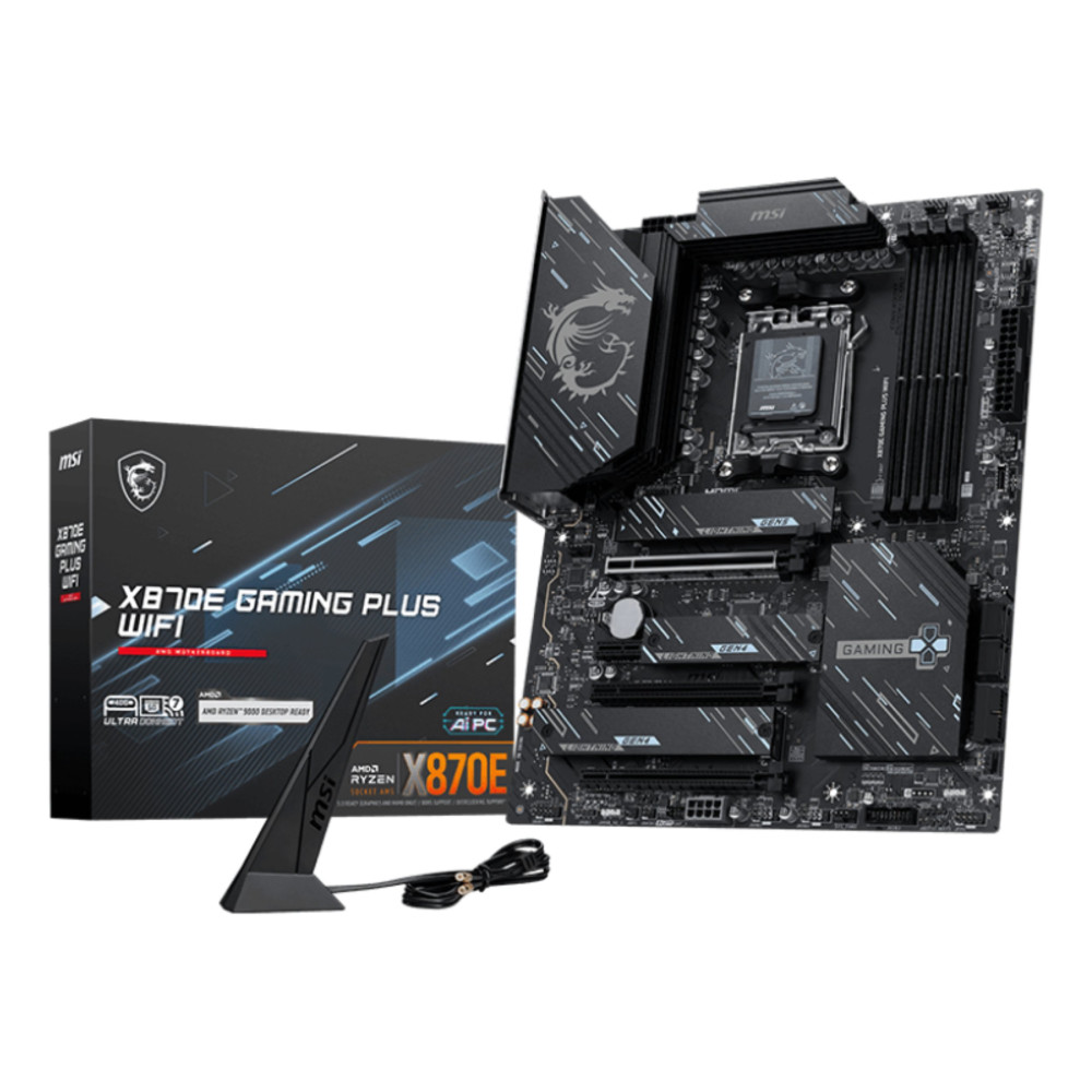 MB MSI X870E GAMING PLUS WIFI AM5 4DDR5 4PCIE 4M2 4SATA HD/TYPE-C ATX