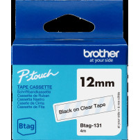 Brother Btag-131 Nastro Nero su trasparente