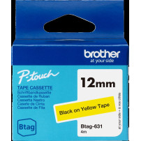Brother Btag-631 Nastro Nero su giallo