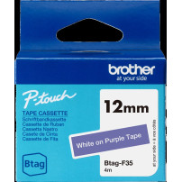 Brother Btag-F35 Nastro bianco su viola