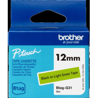 Brother Btag-G31 Nastro Nero su verde