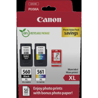 Canon PG-560XL+CL-561XL nero / differenti colori Value Pack (+ 10x15 cm Fotopapier 50 Blatt)
