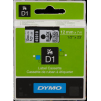 DYMO 45010 Nastro standard D1 autoadesivo Nastro Nero su trasparente