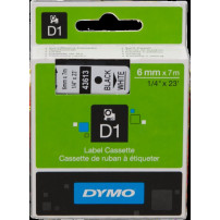 DYMO 43613 Nastro standard D1 autoadesivo Nastro Nero su bianco