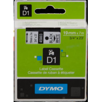 DYMO 45803 Banda D1 standard Nastro Nero su bianco